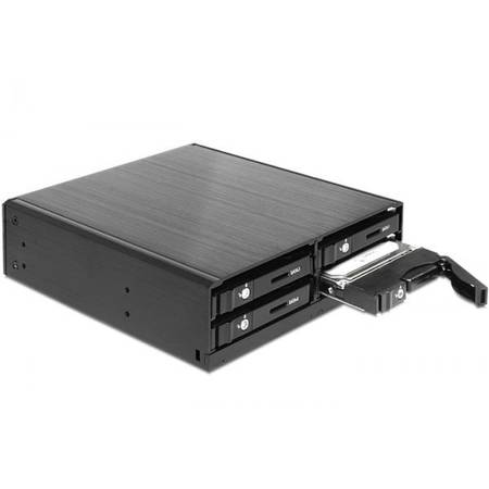 Rack HDD Delock Mobil 5.25 inch pentru 4 HDD-uri/SSD-uri SATA 2.5 inch