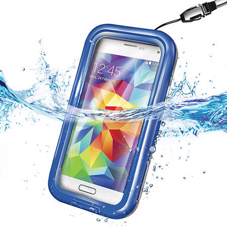 Husa Celly WPCSAM02 Rezistenta La Apa Albastru pentru SAMSUNG Galaxy S5