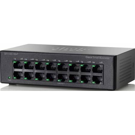 Switch Cisco Small Business SF110D-16HP-EU 16 porturi