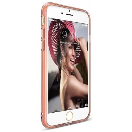 Husa Ringke Air Rose Gold pentru Apple iPhone 7 si folie protectie display