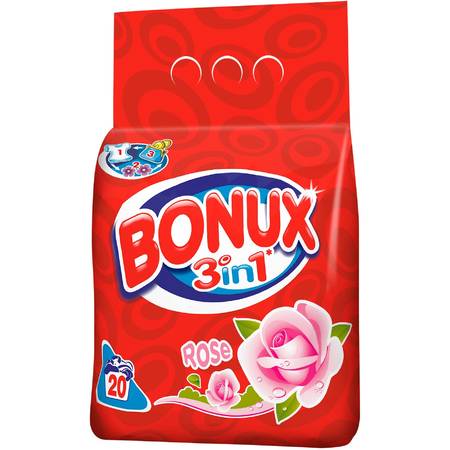 Detergent de rufe automat BONUX 3in1 Rose 2kg