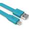 Cablu de date Kit IP5USBFRESHBL Fresh Apple Lightning MFI LED 1m albastru
