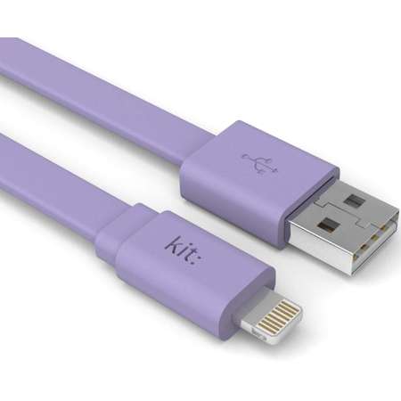 Cablu de date Kit IP5USBFRESHPU Fresh Apple Lightning MFI LED 1m violet