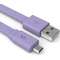Cablu de date Kit 8600USBFRESHPU Fresh microUSB LED 1m violet