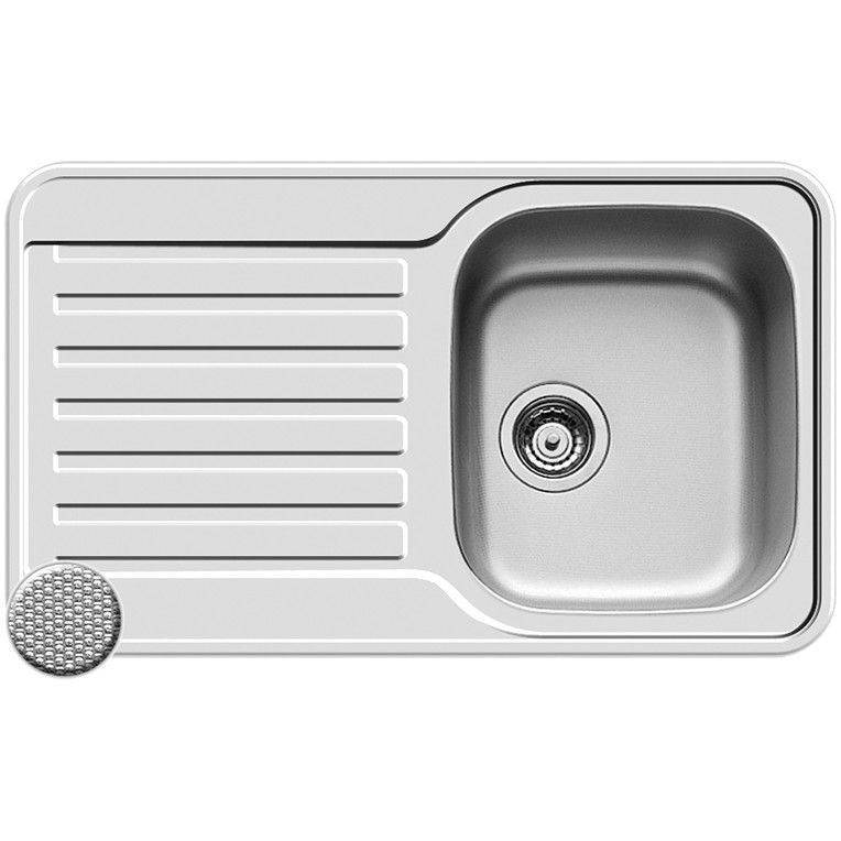 Chiuveta de bucatarie Inox SPACE MINI 80*48 1B 1D LN DR