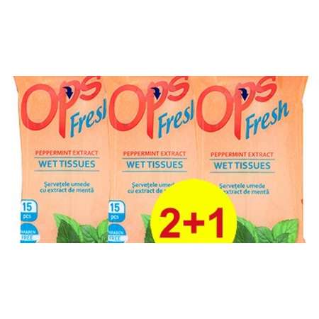 OPS servetele Fresh calatorie menta 2+1 gratis