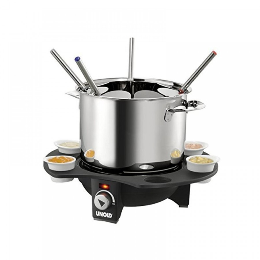Set fondue electric 1000W Negru/Argintiu