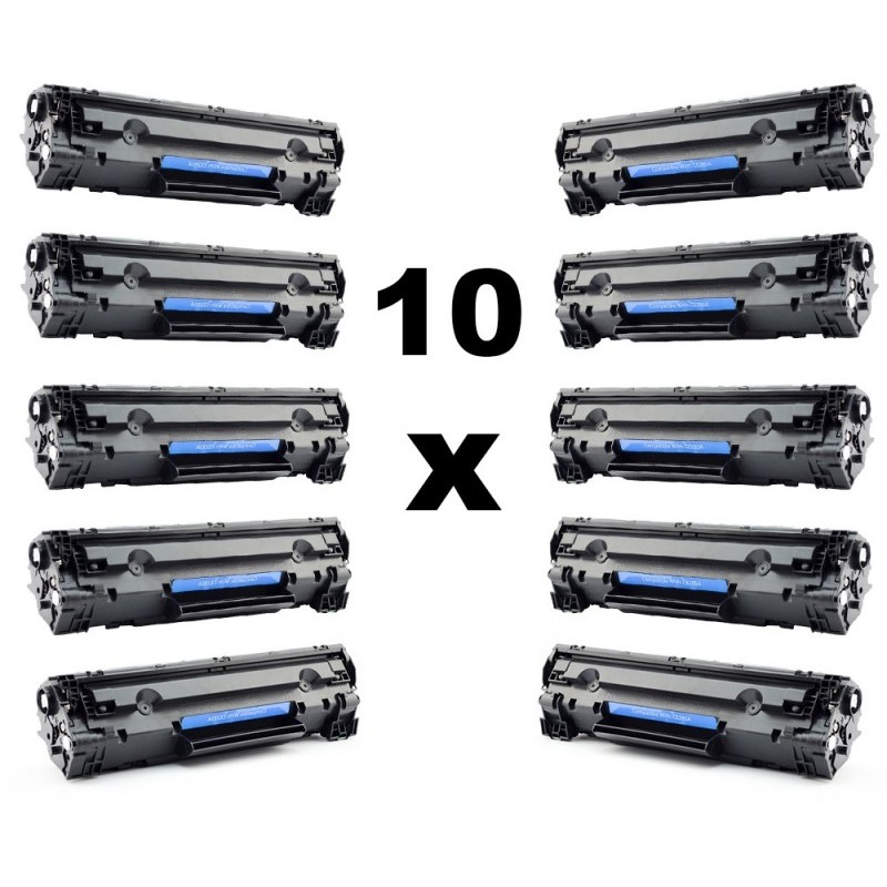 Set 10 tonere compatibile CE285A 85A black pentru HP
