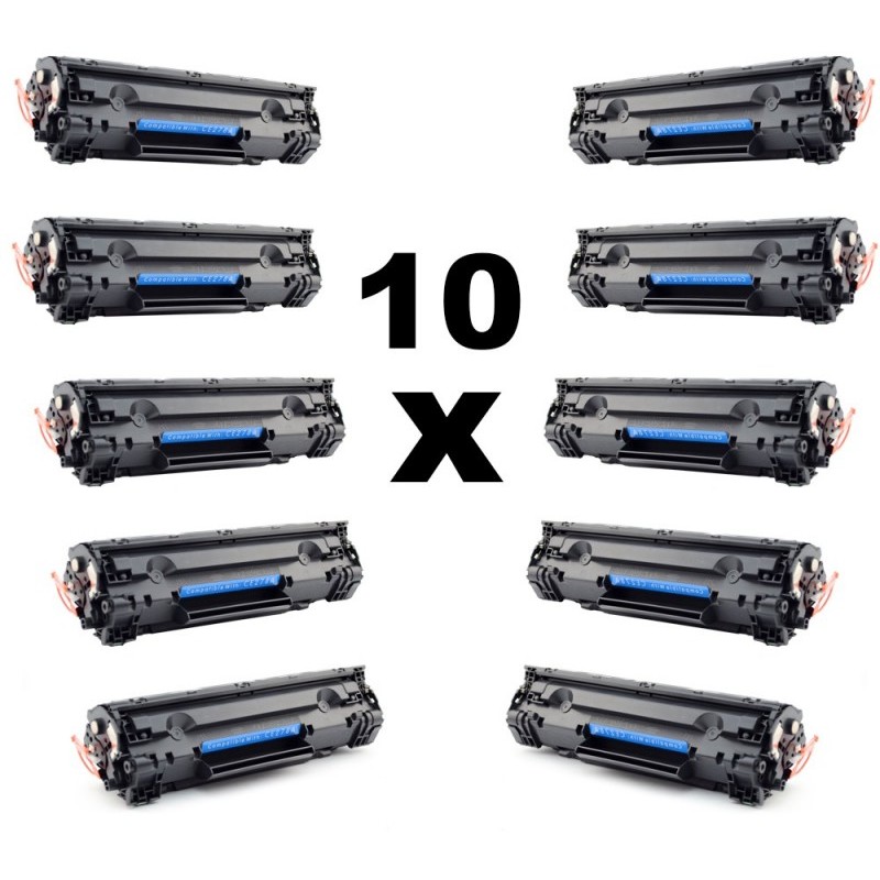 Set 10 tonere compatibile  CE278A 78A Black pentru HP