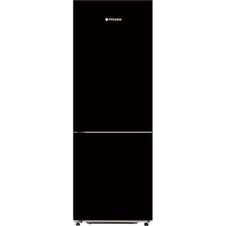 Combina frigorifica Pyramis FSK185 301 Litri Autodezghetare A+ Black Glass