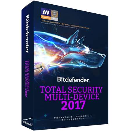 Antivirus BitDefender Total Security Multi-Device 2017  1 an  3 useri