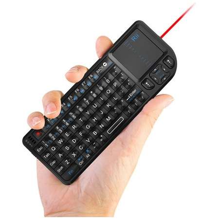 Mini tastatura Rii tek RTMWK01 Wireless Touchpad Laserpoint prezentari Black