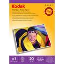 Hartie foto Kodak 20 coli A3 Premium Glossy 230g