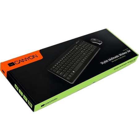 Kit tastatura si mouse Canyon CNS-HSETW3-US Black