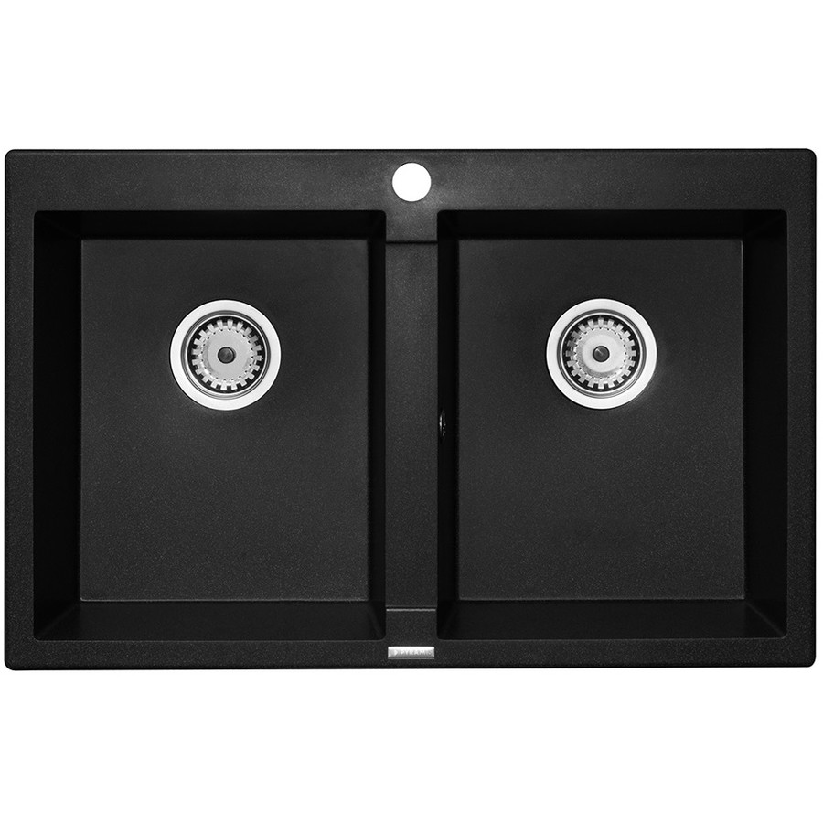 Chiuveta de bucatarie Granit Pyramis STUDIO 78 x 50 2B Negru