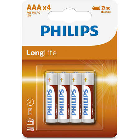 Baterii zinc C Philips R03L4B/10  AAA