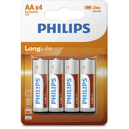 Baterii zinc C Philips R6L4B/10  AA