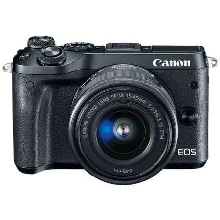 Aparat foto Mirrorless Canon EOS M6 24 Mpx Kit EF-M 15-45mm IS STM Black