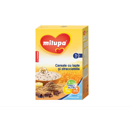 Cereale copii MILUPA cu lapte si Stracciatella 250g de la 1 an