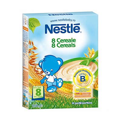 Cereale copii NESTLE 8 cereale bifidus 250g de la 8 luni