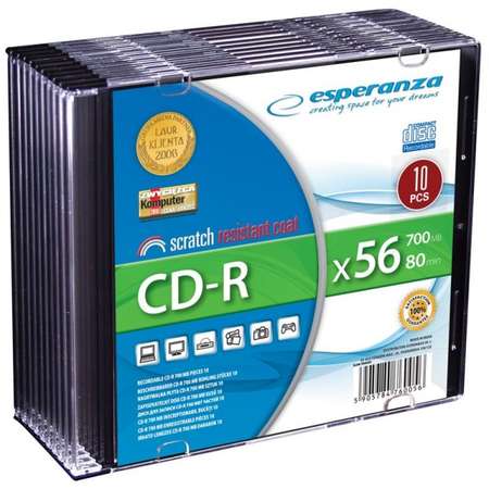 Mediu optic Esperanza CD-R  700MB  56x  Silver