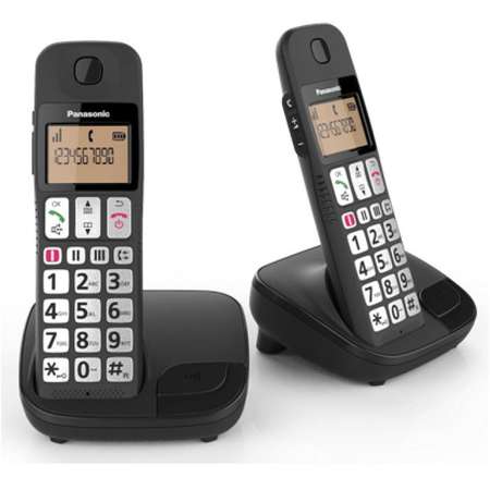 Telefon fix Panasonic DECT KX-TGE110FXB Wireless Black