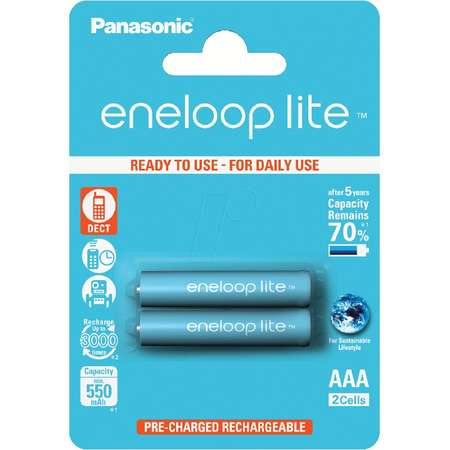 Acumulator Panasonic Eneloop Lite R03 AAA 550mAh Blister 2 buc
