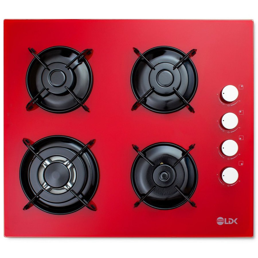Plita YD640VE 4 Arzatoare 1 Arzator WOK Aprindere electrica 60 cm Rosu