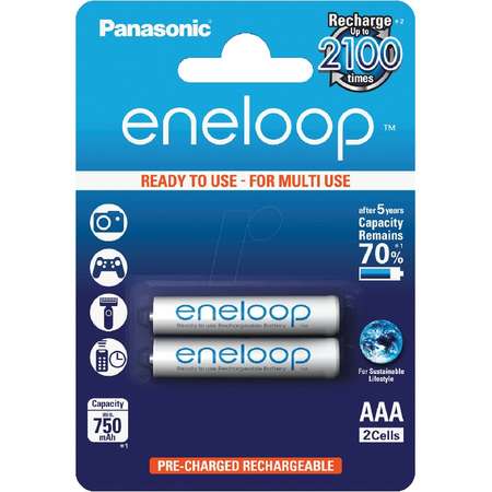 Acumulator Panasonic Eneloop R03 AAA 750mAh Blister 2 buc