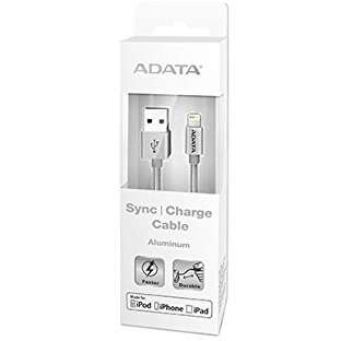 Cablu de date ADATA Sync and Charge Lightning Cable USB Silver