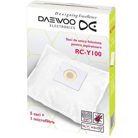 Set Daewoo 5 saci de aspirator + 1 microfiltru RC-Y100