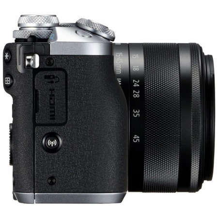 Aparat foto Mirrorless Canon EOS M6 24 Mpx Kit EF-M 15-45mm IS STM Silver
