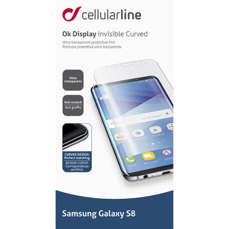 Folie protectie Cellularline SPCURVEDGALS8 pentru SAMSUNG Galaxy S8