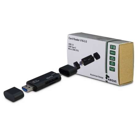 Card reader Inter-Tech Argus V16-3.0 USB 3.0 Negru