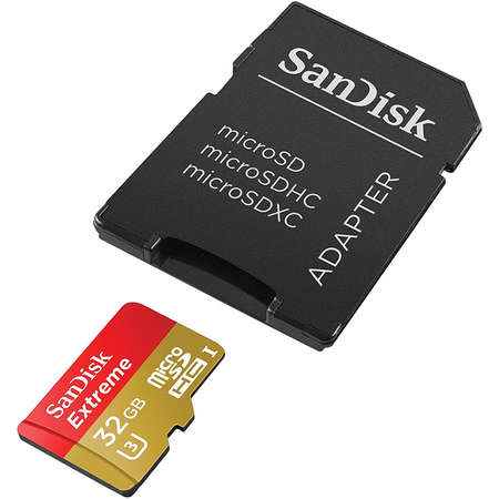 Card Sandisk Extreme Pro microSDHC 32GB 100Mbs A1 Clasa 10 V30 UHS-I U3 cu adaptor SD