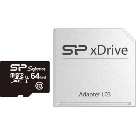 Card Silicon Power MicroSDXC 64GB + xDrive Adapter MAC Only