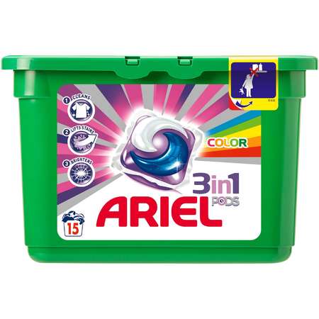 Capsule de detergent gel Ariel Pods Color 15*28ml