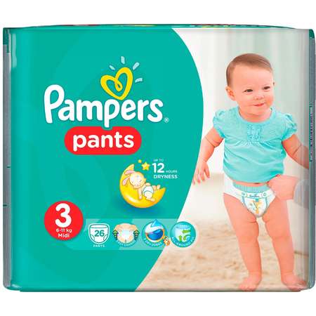 Scutece PAMPERS Active Baby Pants 3 Carry Pack 26 buc