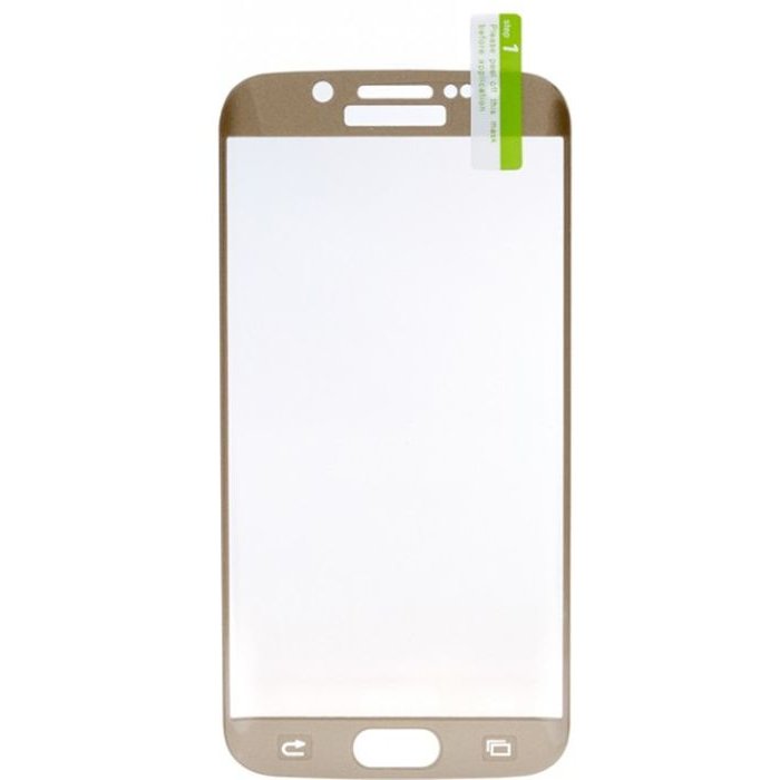 Folie de protectie Tempered glass 3D pentru Samsung S6 Edge Plus margini curbate Gold