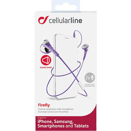Casti Cellularline FIREFLY4 Purple