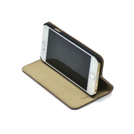 Husa Tellur Book magnetica piele de strut pentru iPhone 6 Plus Maro