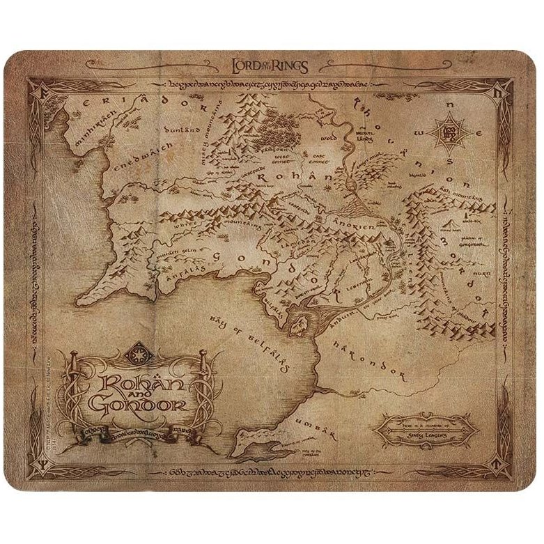 Mousepad Lord of the Rings Rohan & Gondor Map