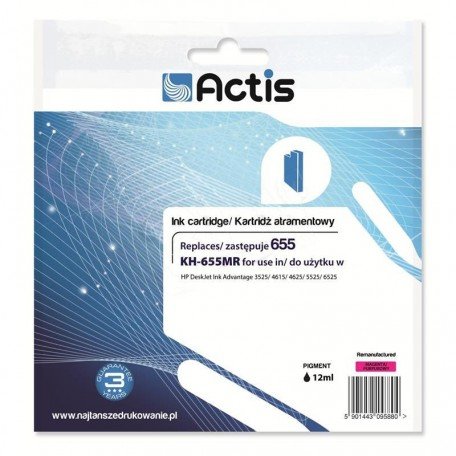 Consumabil Cartus compatibil HP 655. magenta. 12ml. actis