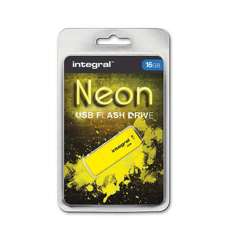 Memorie USB Integral Neon 16GB USB 2.0 Yellow