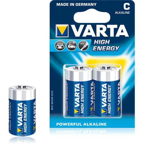 Varta Baterie alcalină Baby (C,R14) 1,5V High Energy 2 buc