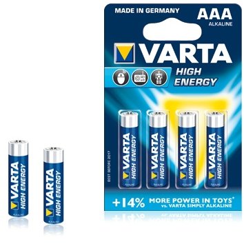 Varta Baterie alcalină Micro (AAA,R03) 1,5V High Energy 4 buc