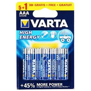 Varta Baterie alcalina Micro (AAA,R03) 1,5V  High Energy 6 buc