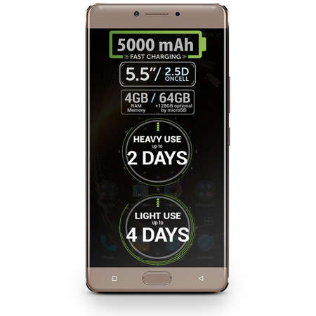 Smartphone Allview P9 Energy 64GB Dual Sim 4G Moca Gold