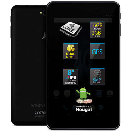 Tableta Allview Viva H802 8 inch Cortex A53 1.0 GHz Quad Core 2GB RAM 16GB flash WiFi GPS 4G Android 7.1 Black