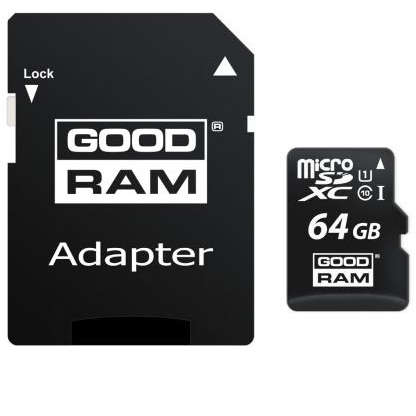Card Goodram M1AA MicroSD 64GB Clasa 10 UHS-I cu adaptor SD